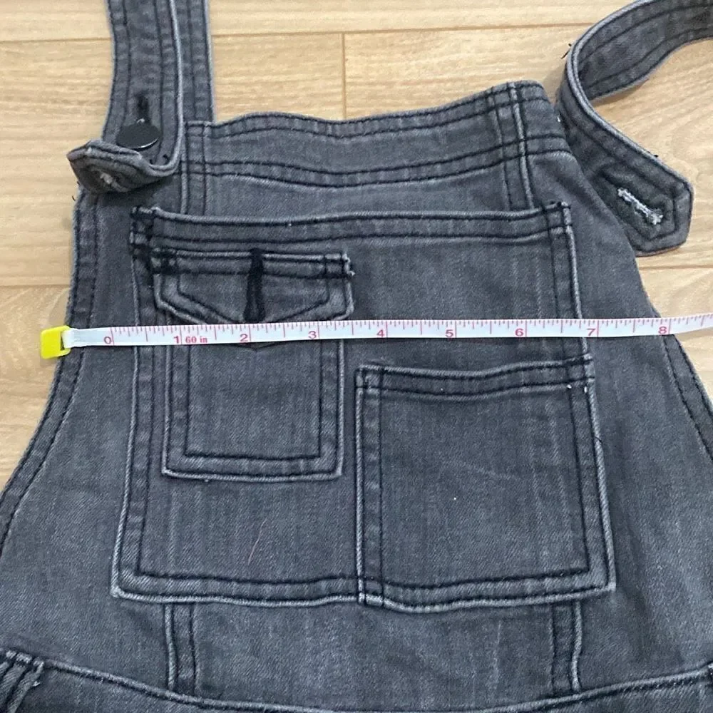 Free people dark gray wash overalls size small‎
